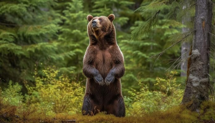 panda-majestueux-assis-branche-air-mignon-genere-par-ia